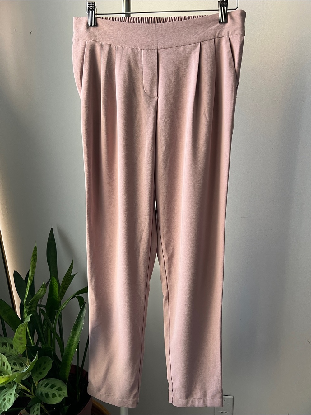 Willi Smith Blush Pink Cropped Pull-On Trousers S